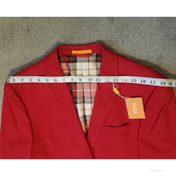 NWT ❤ TALLIA Red Sports Coat Size 40R - Picture 10 of 11